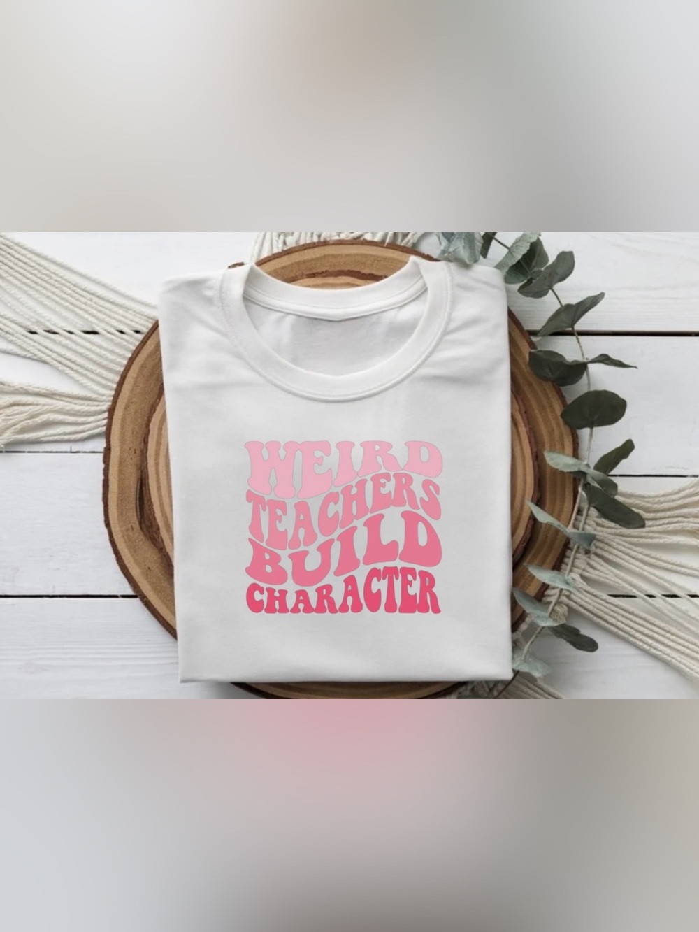 Funny Teacher Shirt Weird Teachers Build Character Tee Gift